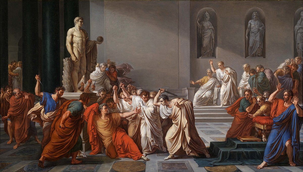 "Death of Caesar" by Vincenzo Camuccini.
