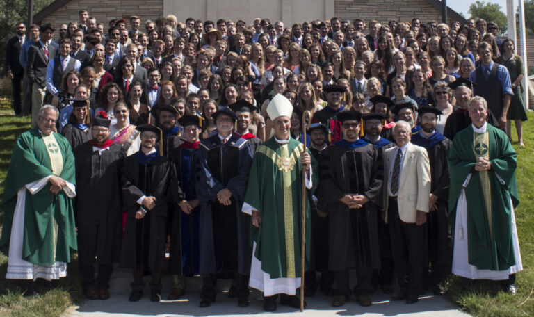 School with Bishop at Holy Rosary