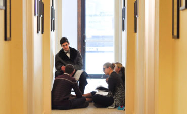 Yellow Hallway study session