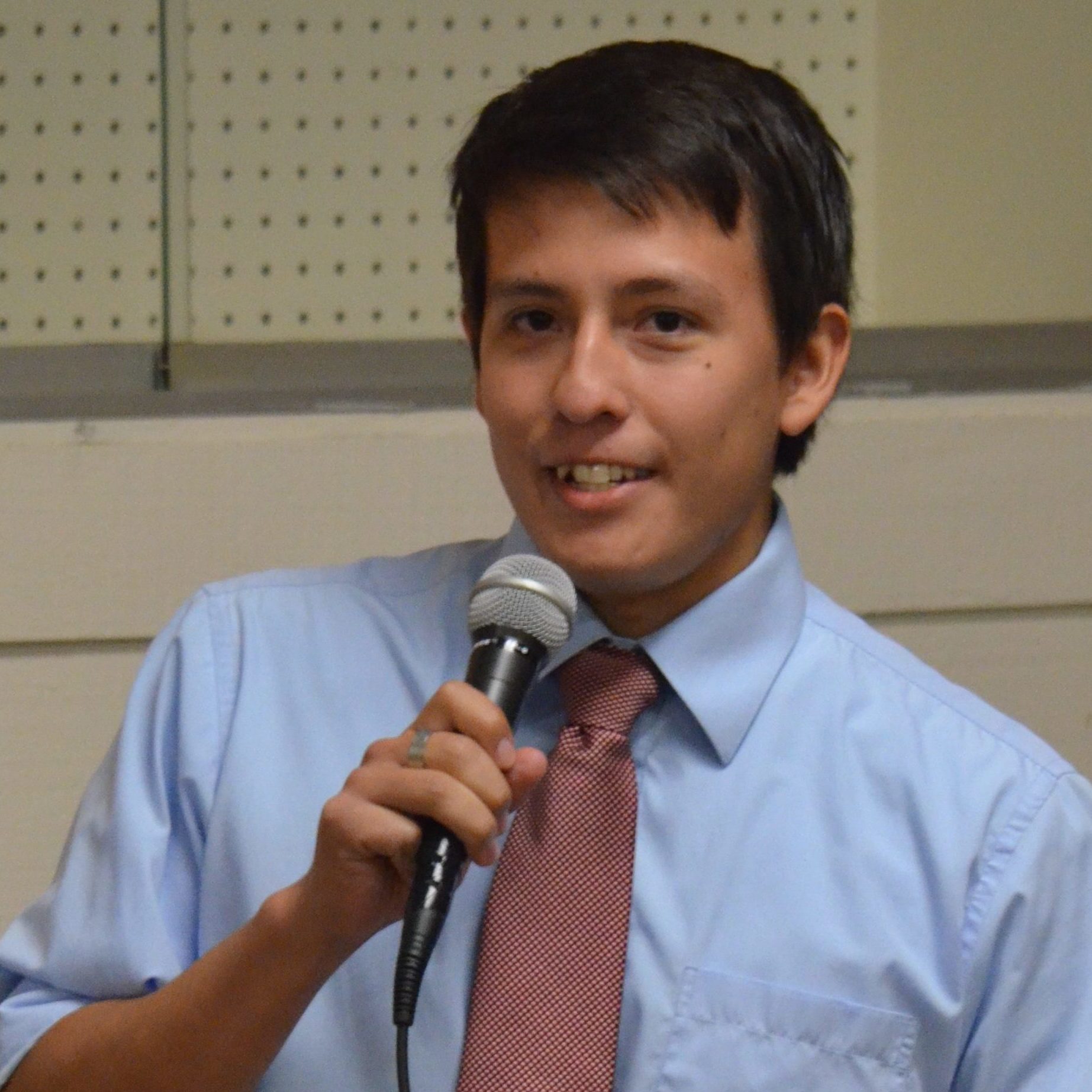 Student with Mic