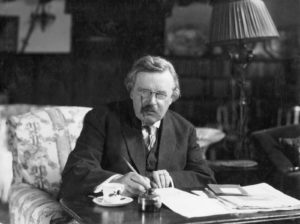 G.K. Chesterton at work
