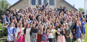 WCC Students waving at Holy Rosary