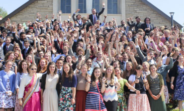 WCC Students waving at Holy Rosary