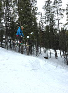 Downhill skiing at White Pine in Pinedale, WY