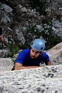 Rock Climbing Blue Helmet